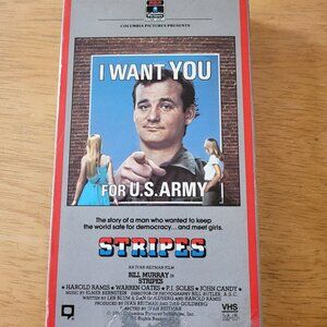 Stripes VHS 1985 RCA Columbia Side Load Bill Murray Flaps RARE CULT HTF V1